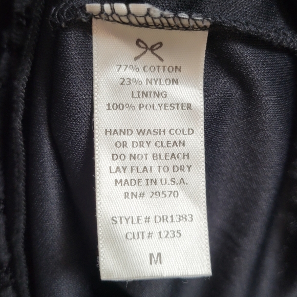 Anthropologie Everly Black Lace Overlay Dress (M) - Picture 7 of 7